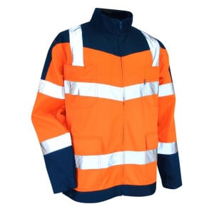 Blouson bicolore haute visibilité zéro métal LMA Urgence Orange