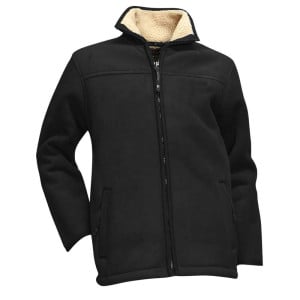 Blouson polaire doublé sherpa LMA Ecorce marron