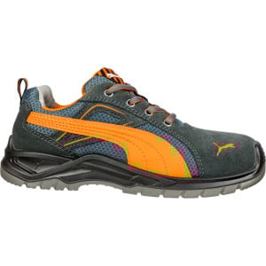 Chaussure de sécurité basse Puma Omni Orange Low S1P SRC Gris / Orange Côté