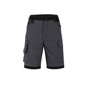 Bermuda de travail bicolore avec poches volantes VELILLA gris noir