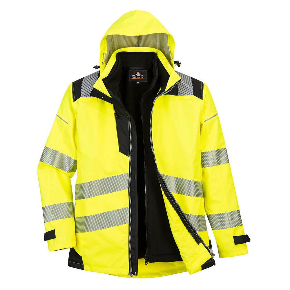 Veste de circulation imperméable haute visibilité jaune taille L Veste de circulation imperméable haute visibilité jaune taille L