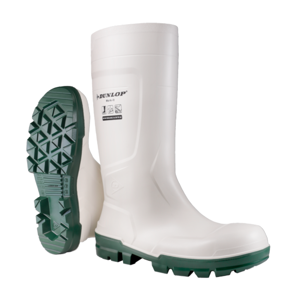 Bottes de sécurité mixtes usage agro-alimentaire DUNLOP Work-It Safety S4 SR FO LG_ vue de cote