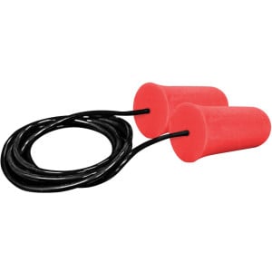 Bouchons d’oreille anti-bruit jetables avec cordelette PIP Méga Flare SNR 38 dB