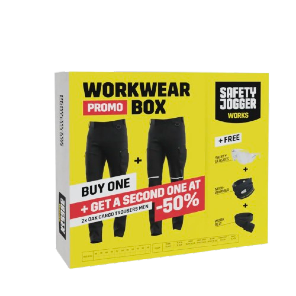 Box promotionnelle pantalons de travail Safety Jogger OAK Cargo 