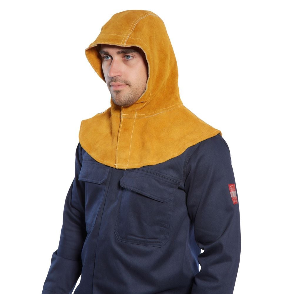 Cagoule en cuir résistante à la flamme face