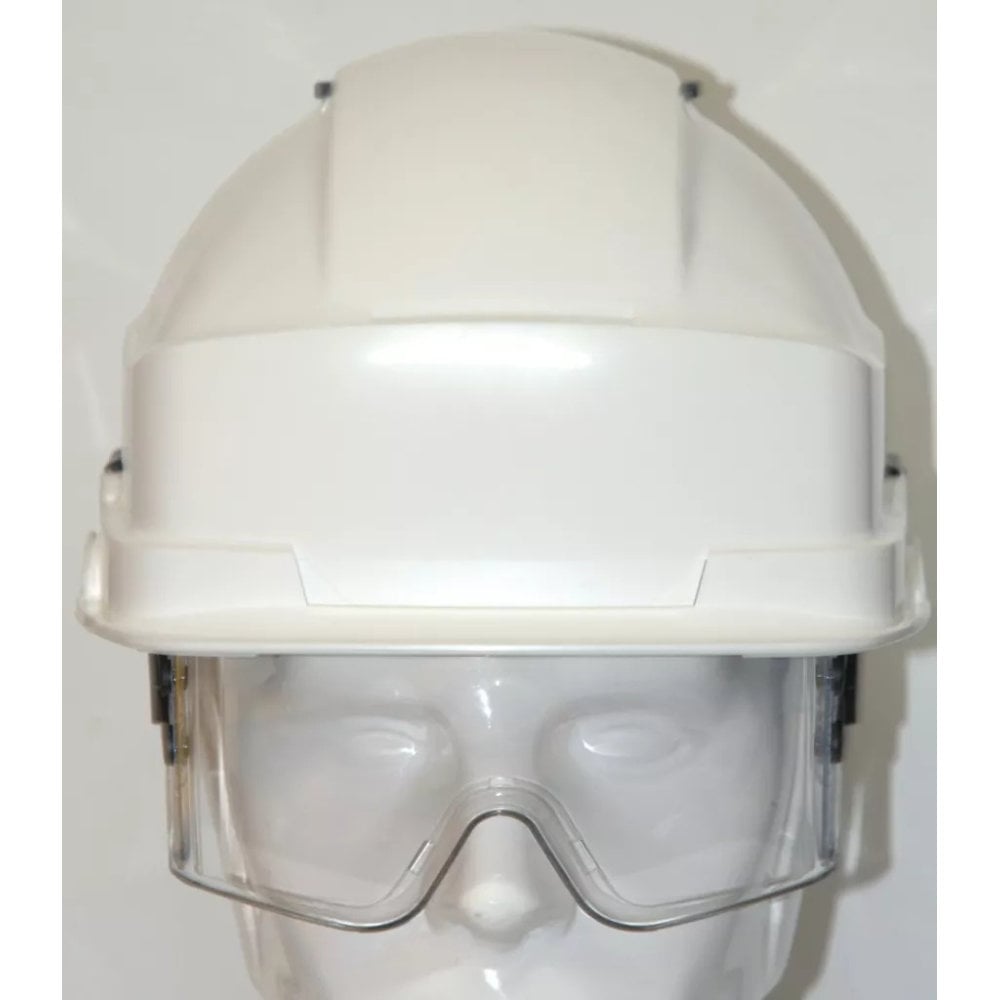 Casque de protection ventilé avec lunette-masque ajustable intégrée AUBOUEIX