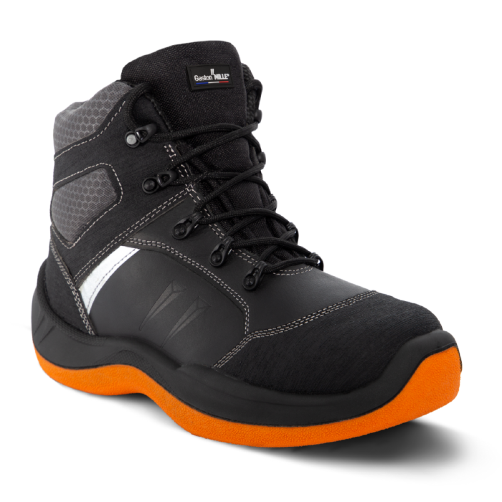 Chaussures de sécurité montantes mixtes semelle non marquante spécial enrobage et goudronnage GASTON MILLE TARMIL S2PL