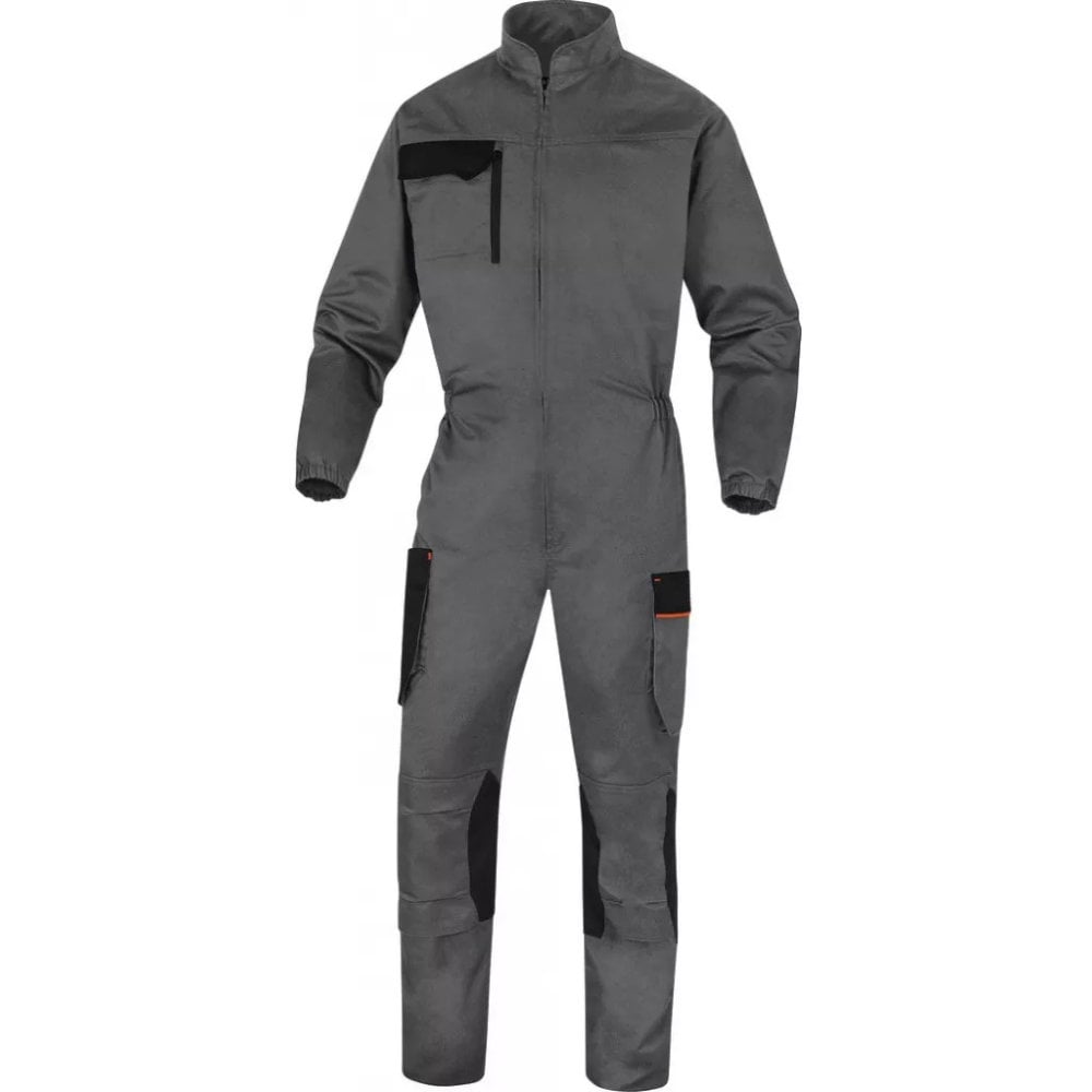 Combinaison de travail mixte couture renforcée avec emplacements genouillères MACH 2 DELTA PLUS_gris_vue_de_devant
