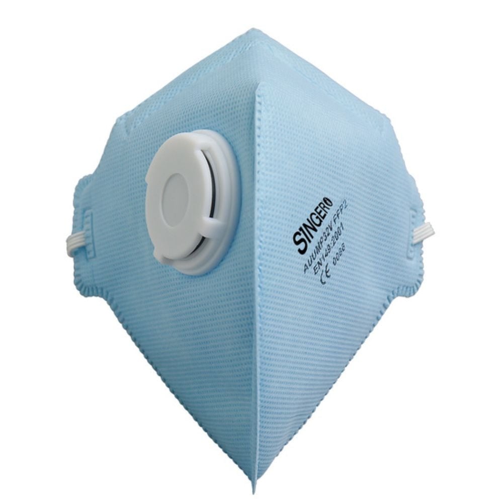 Demi-masque pliable avec valve FFP2 Singer Safety boîte de 20 pièces