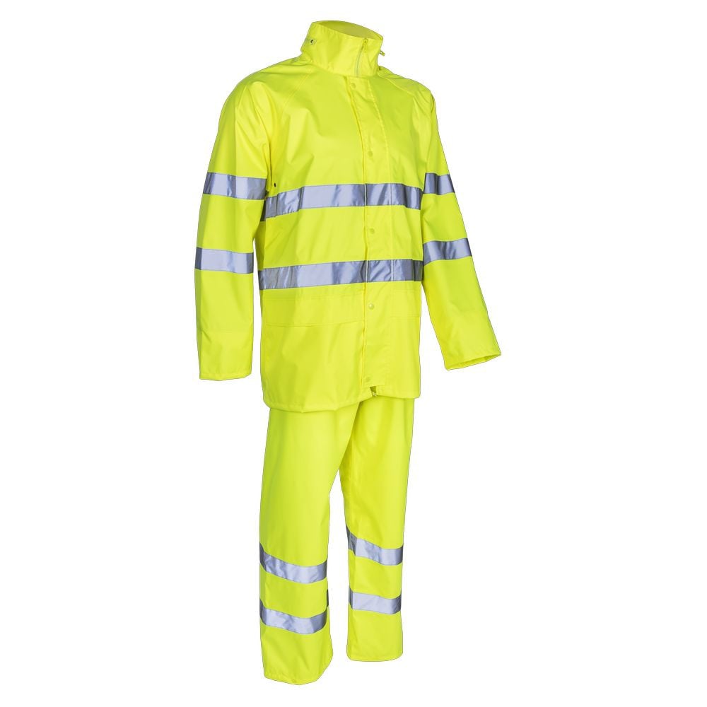 Ensemble de pluie Haute Visibilité HV respirable Coverguard KAWA