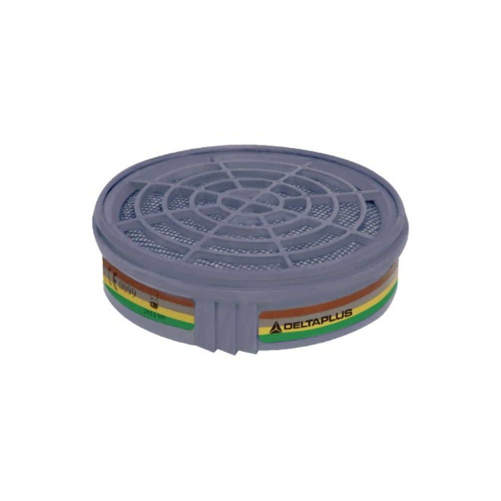 Filtre antigaz et antivapeur A1B1E1K1 pour masque de protection respiratoire Delta Plus Série M6400 JUPITER (Lot de 2)
