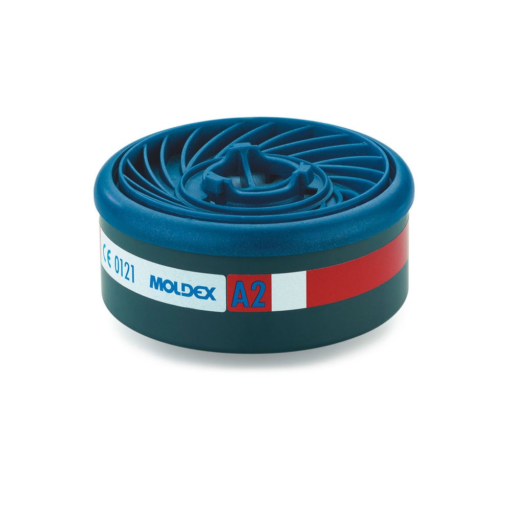 Filtre antigaz et antivapeur A2 EasyLock pour masques série 7000 et 9000 MOLDEX (Lot de 6)