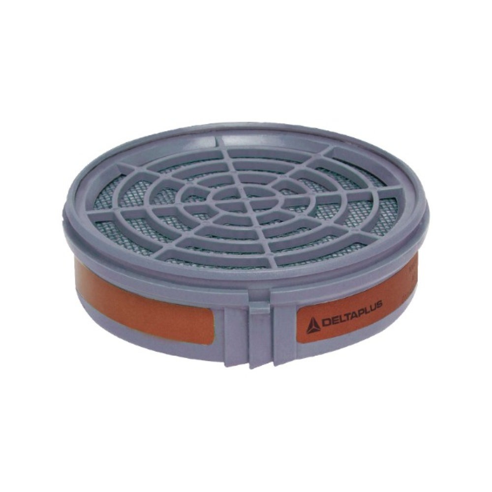 Filtre antigaz et antivapeur A2 pour masque de protection respiratoire Delta Plus Série M6400 JUPITER (Lot de 2)