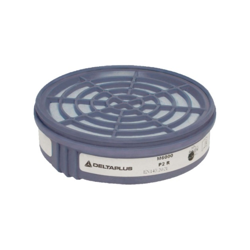 Filtre antigaz et antivapeur P2 R pour masque de protection respiratoire Delta Plus Série M6400 JUPITER (Lot de 2)
