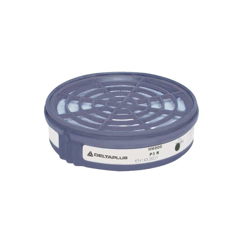 Filtre à particules P3 R pour masque de protection respiratoire Delta Plus Série M6400 JUPITER (Lot de 2)