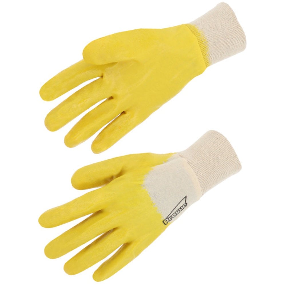 Gants de protection légers en coton et enduits nitrile 3/4 pour surfaces humides et huileuses SINGER SAFETY (Lot de 10)