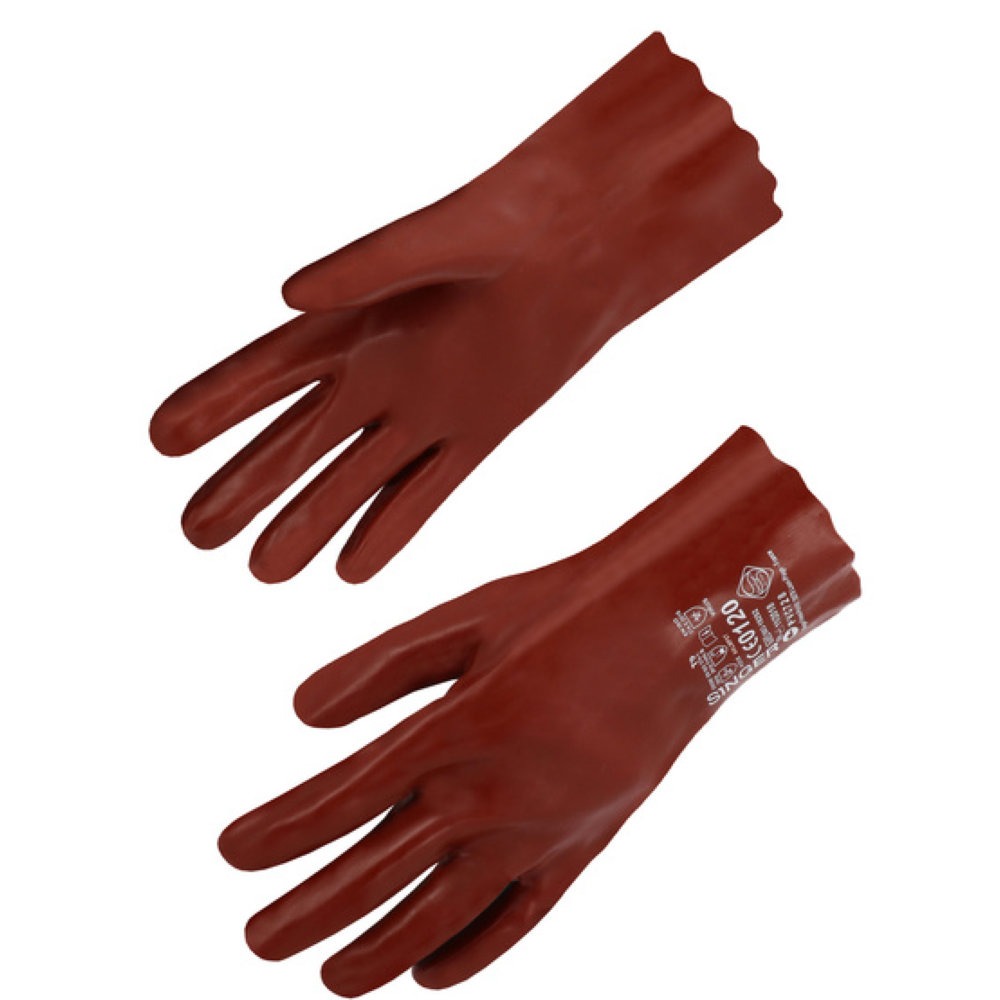 Wasserdichte Chemikalienschutzhandschuhe Kategorie 3 mit PVC-Beschichtung SINGER SAFETY