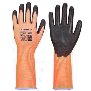 Gant de travail Vis-Tex Cut anti-coupure anti-abrasion manchette longue Portwest