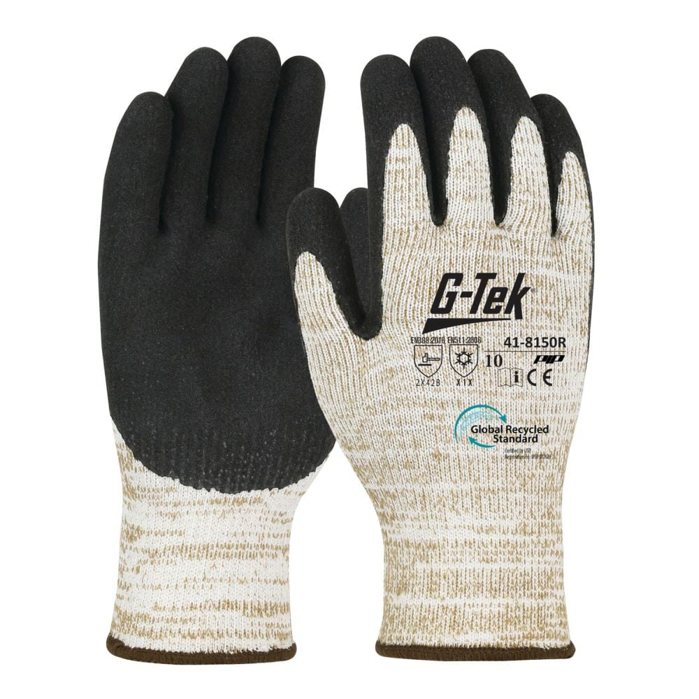 Recycled anti-cold gloves LATEX G-TEK 3RX COATING (set of 6 pairs)