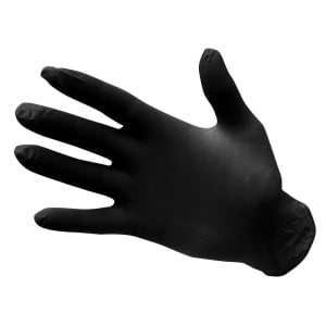 Gants jetables en nitrile non poudrés noirs Portwest (lot de 100)