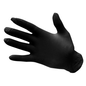 Gants jetables en nitrile non poudrés noirs Portwest (lot de 100)