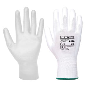 Gants nylon Portwest enduits PU A120 blanc
