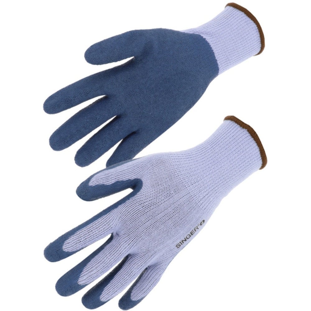 Gants de manutention lourde latex antidérapants à dos aéré pour surfaces sèches SINGER SAFETY (Lot de 10)