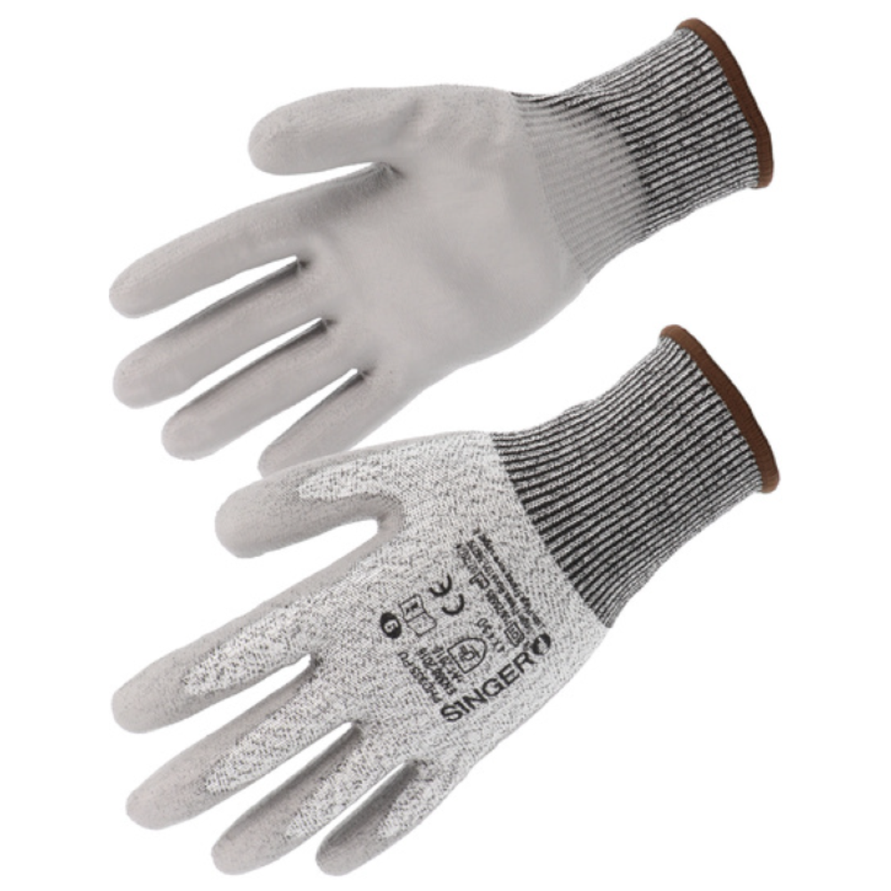 Gants de protection anti-coupure avec poignet élastique SINGER SAFETY (lot de 10)_vue_double
