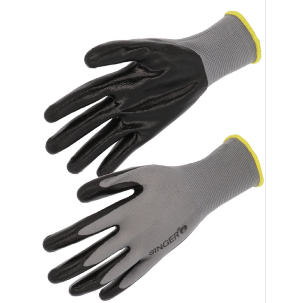 Gants de protection résistants aux huiles et à la chaleur pour manutention légère en milieux humides SINGER SAFETY (Lot de 10)