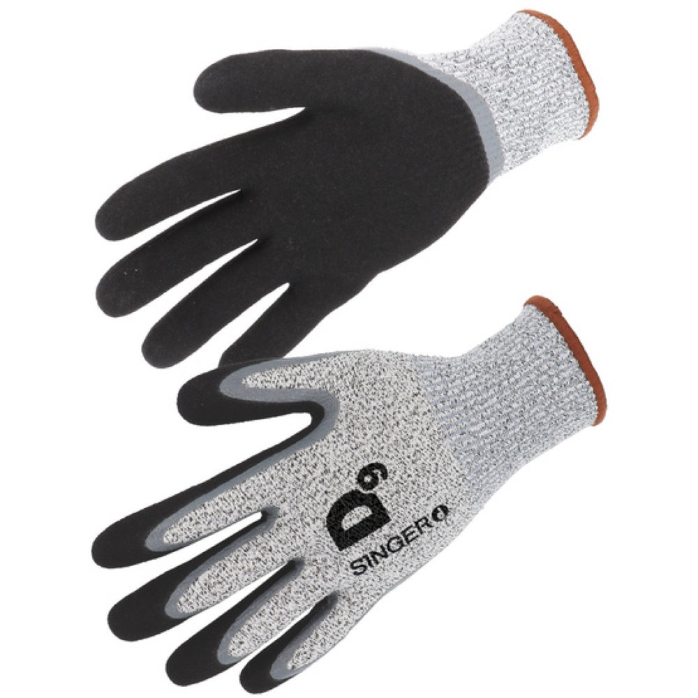 Gants de protection anti-coupure fourrés et tactiles pour milieux froids et humides SINGER SAFETY (Lot de 5)