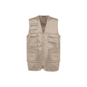 Gilet polycoton multipoches doublé WK. Designed To Work beige