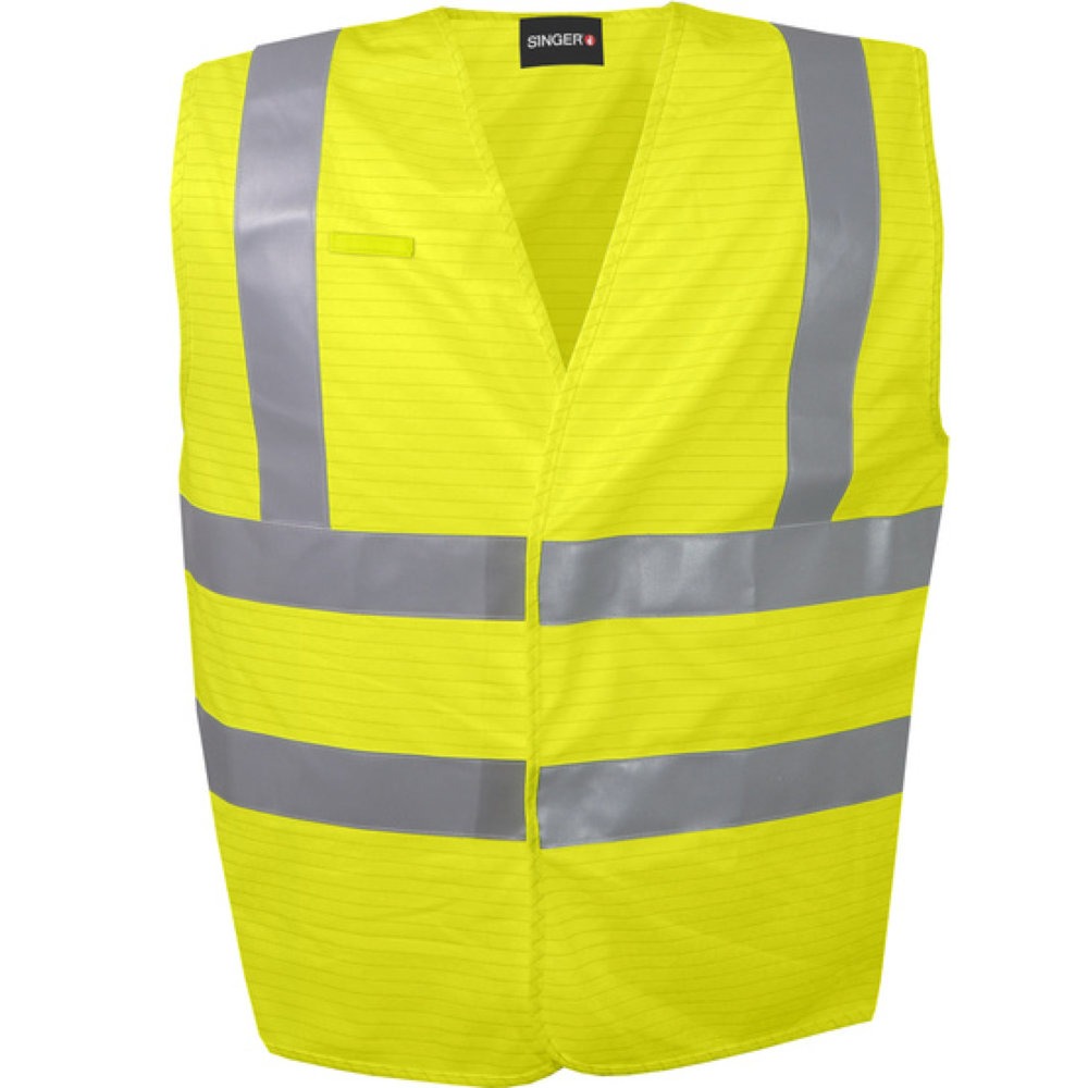 Gilet haute visibilité mixte classe 2 antistatique et anti-flamme SINGER SAFETY