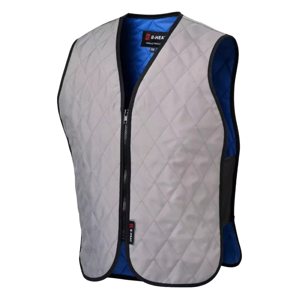 Gilet mixte rafraîchissant longue durée léger et respirant EV05 G-HEAT_gris_vue_de_devant