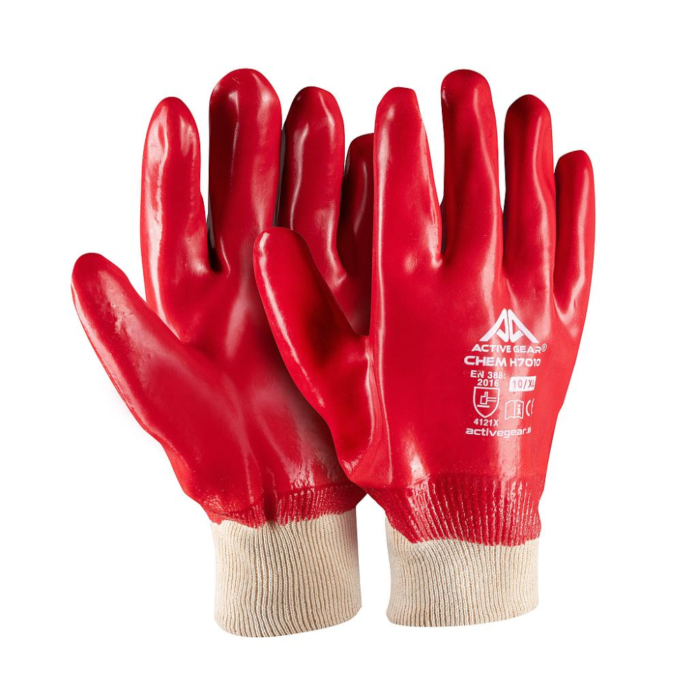 Vollständig PVC-beschichtete Schutzhandschuhe für schwere Arbeiten auf feuchten und öligen Oberflächen CHEM ACTIVE GEAR
