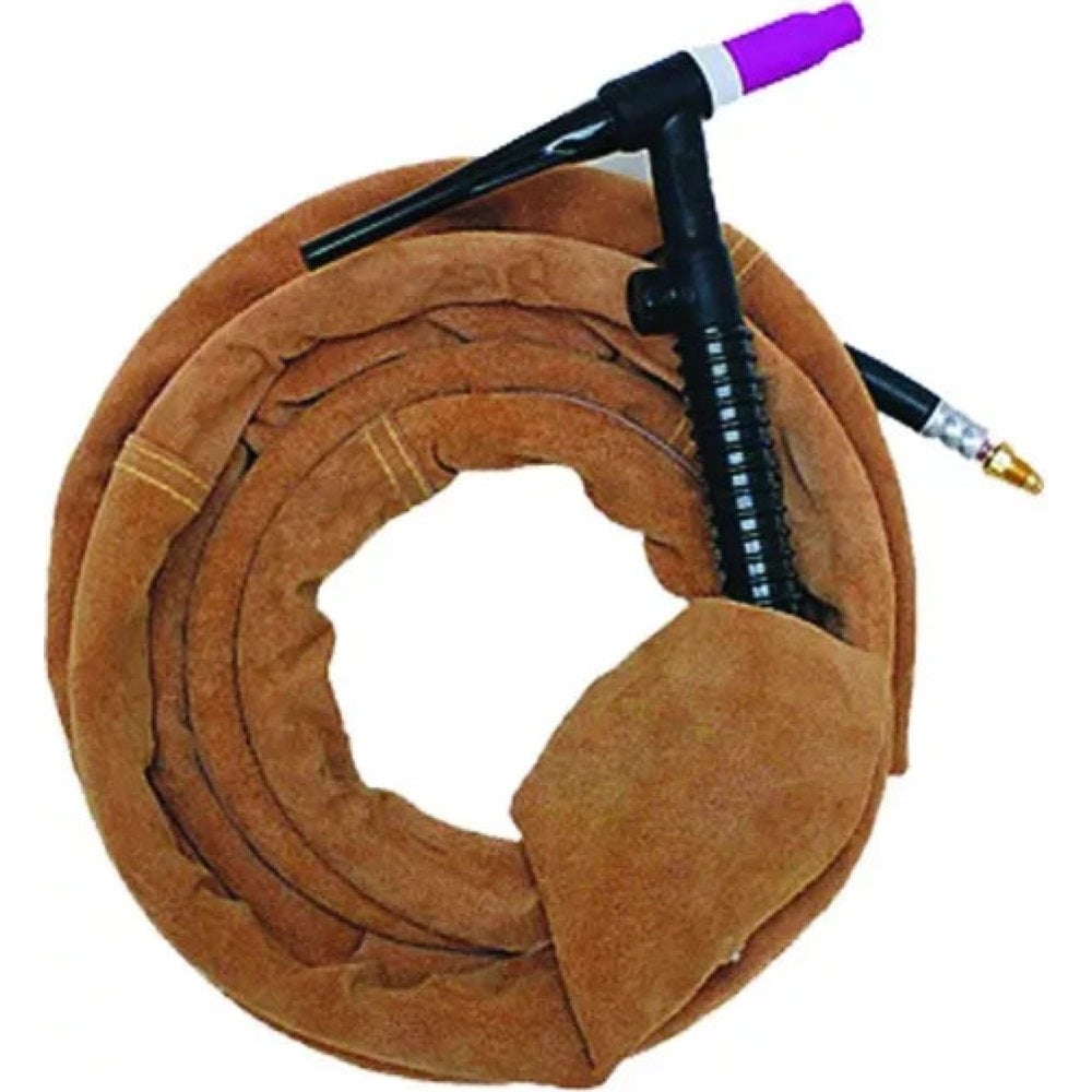 Housse de protection en cuir croûte bovin pour torches de soudage avec fermeture WELDAS_vue_face