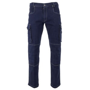 Jean de travail multipoches à genouillères en denim stretch LMA BARIL