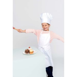 Kit de chef cuisinier enfant Kariban blanc porté