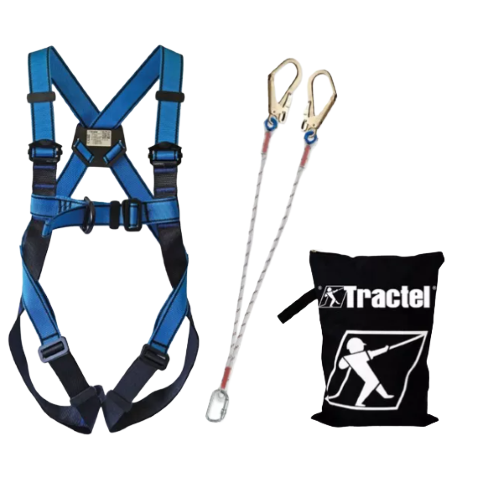 Kit antichute avec harnais et longes pour échafaudage TRACTEL_vue_de_face