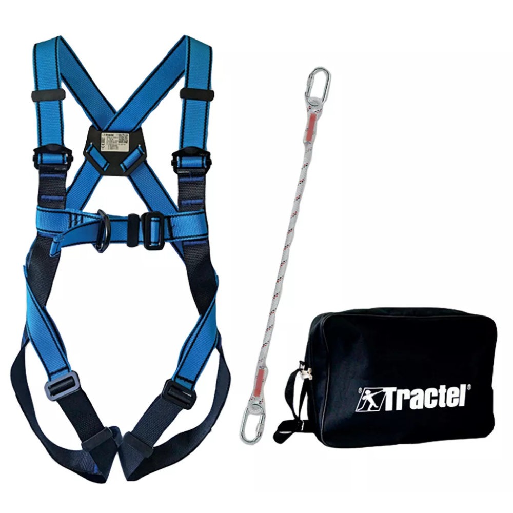 Kit de protection antichute avec harnais et longe Tractel_vue_de_face
