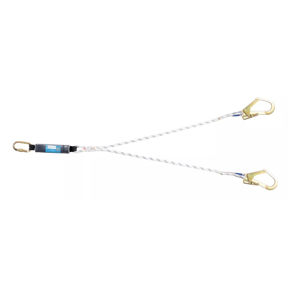 Longe drisse double d'assujettissement avec absorbeur d'énergie 1.5 m max 150kg TRACTEL_vue_de_face