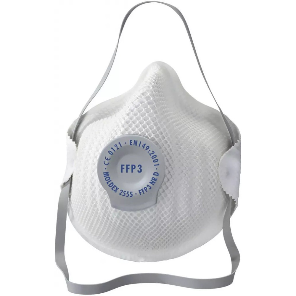 Masque respiratoire jetable FFP3 NR D avec valve Ventex Moldex (lot de 20)