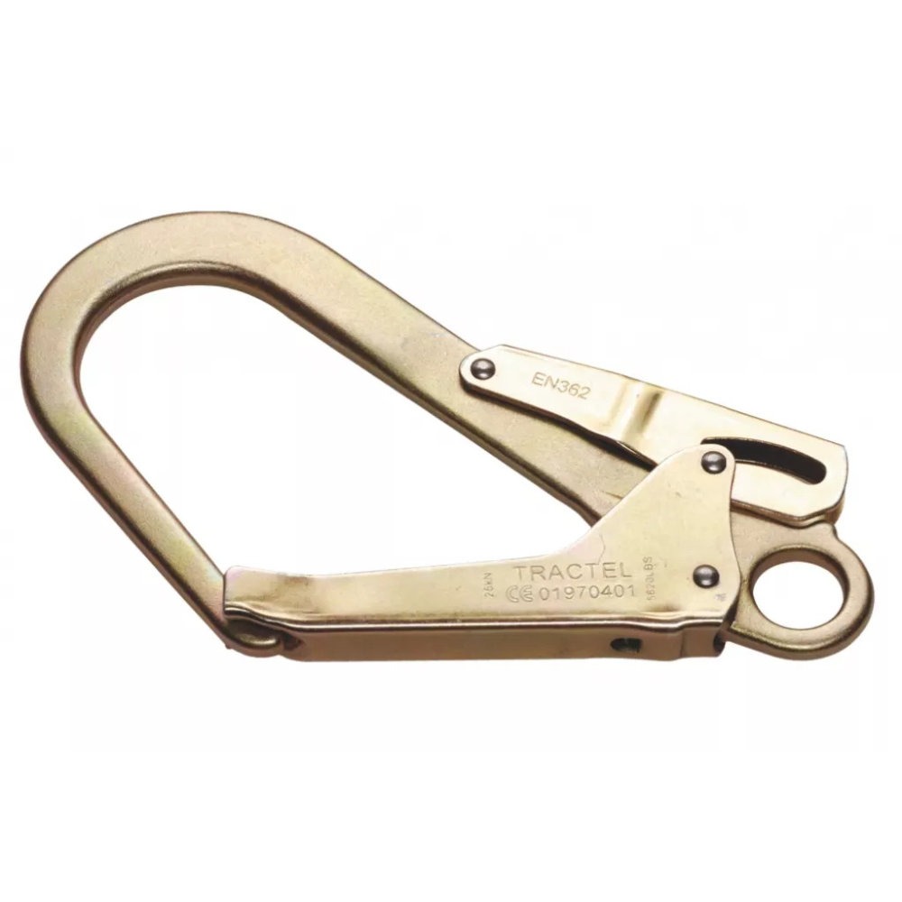 Mousqueton verrouillage double sécurité avec grande ouverture M53 TRACTEL_vue_face