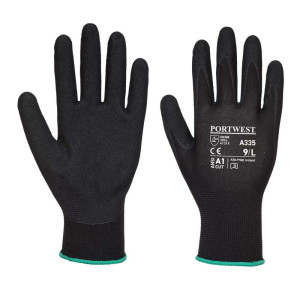 Paire de gants de travail Dermi-Grip NPR15 Nitrile Sablé A335 - noir