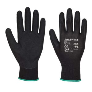 Paire de gants de travail Dermi-Grip NPR15 Nitrile Sablé A335 - noir