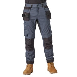 Pantalon de travail à poche genouillères slim fit Dickies Holster Universal FLEX gris