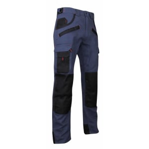 Pantalon de travail bicolore avec poches genouillères BRIQUET LMA