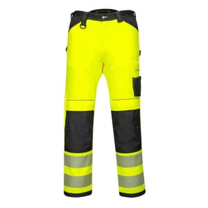 Pantalon de travail haute visibilité femme Stretch Holster PW3 Portwest Jaune