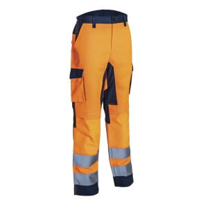 Pantalon de travail HV Haute visibilité renforcé stretch Coverguard HIBANA Orange