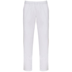 Pantalon de cuisine service polycoton résistant WK. Designed To Work Blanc