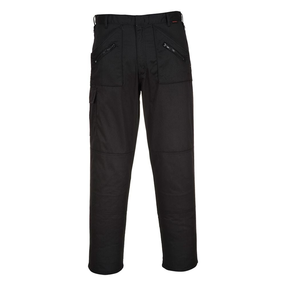 Pantalon de travail robuste avec poches genouillères Action Portwest noir